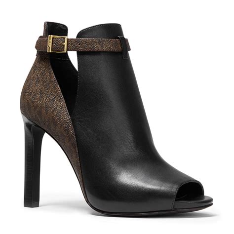 michael michael kors lawson leather open-toe ankle boot